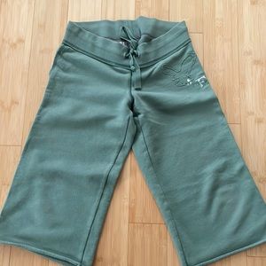 American Eagle outfitters size small, green crop sweatpants. (I)